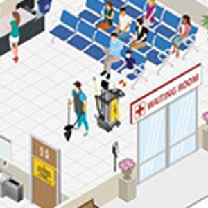 Digital drawing of Hospital waiting area