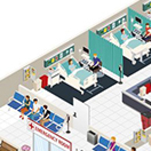 Digital drawing of Patient Room