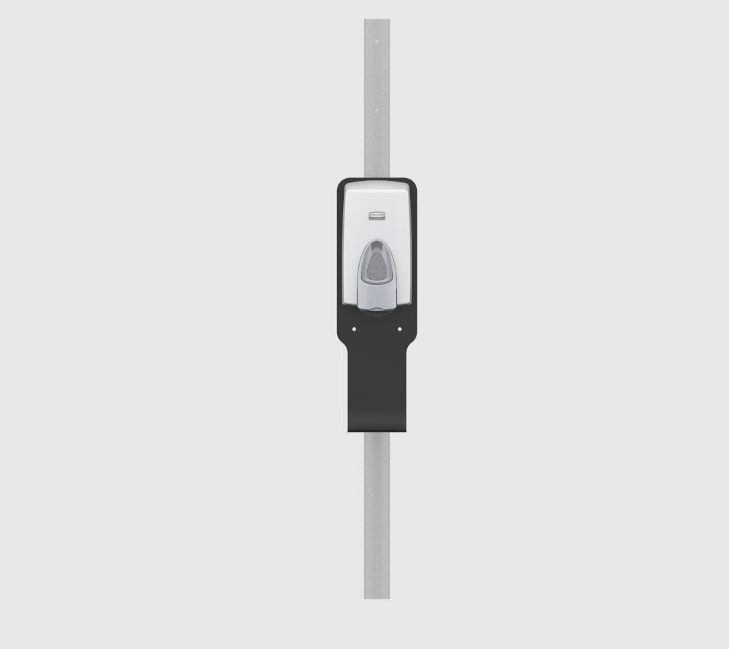 Pole Mount Station with Manual Foam Dispenser