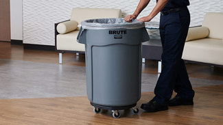Rubbermaid Commercial Products Brute Rollout Plastic Trash/Garbage Can/Bin  with Wheels, 65 GAL, for Restaurants/Hospitals/Offices/Back of  House/Warehouses/Home, Gray (FG9W2100GRAY) - Amazing Bargains USA -  Buffalo, NY
