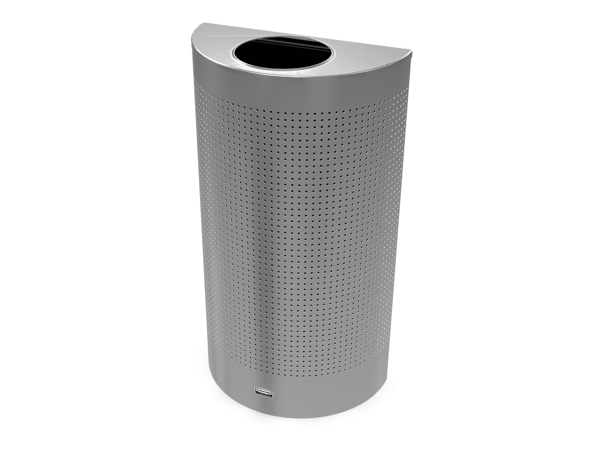 Half Rounds Stainless Perforated Open Top